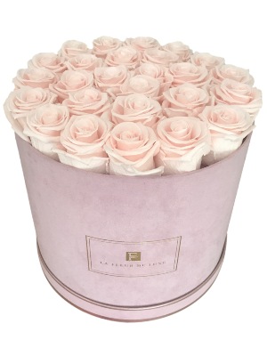 Dome-Shaped Rose Arrangement in a Small Round Box