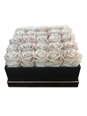 Roses That Last a Year in a Medium Tabletop Square Box