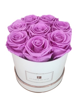 Pink Roses in a Small Round Box