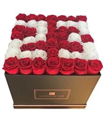 Number 23 Shaped Rose Flower Arrangement in a Box